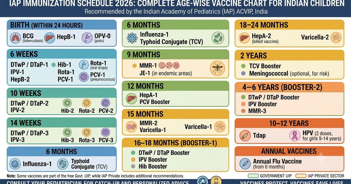 IAP Immunization Schedule 2026: Complete Age-Wise Vaccine Chart for Indian Children