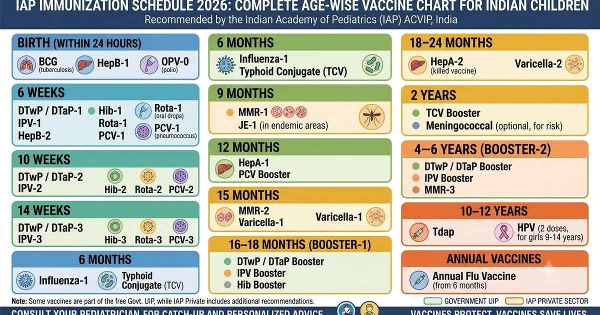 IAP Immunization Schedule 2026: Complete Age-Wise Vaccine Chart for Indian Children